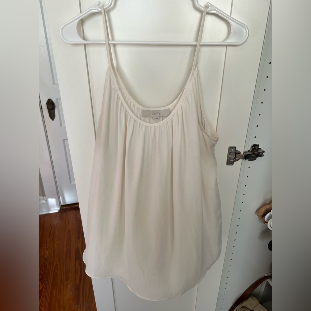 LOFT Cream Relaxed Camisole Top